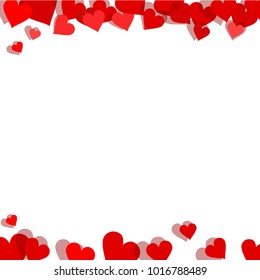 
Love background of hearts on a red background. Design of a romantic greeting card (banner). illustration. Love, romance, wedding. 