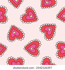 Love Background Hearts Pattern San Valentines