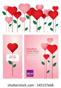 Love background with hearts valentine. Vector illustration.
