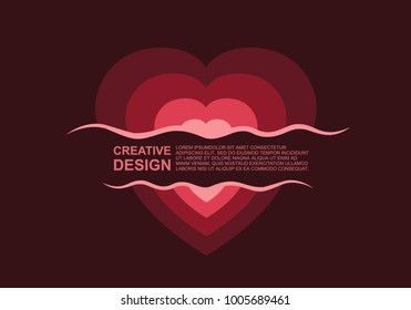 Love background. modern template design. valentine day theme

