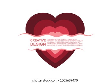 Love background. modern template design. valentine day theme
