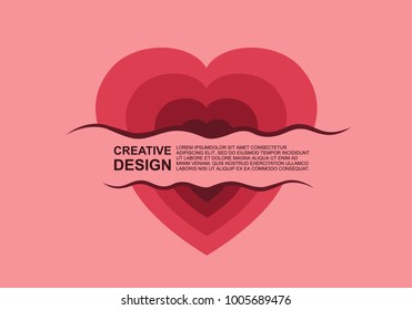 Love background. modern template design. valentine day theme
