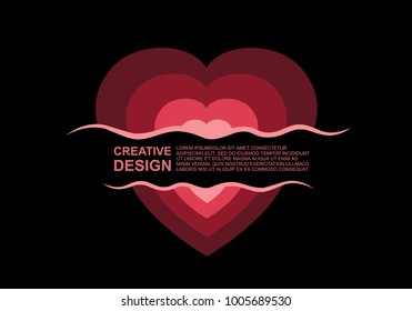 Love background. modern template design. valentine day theme
