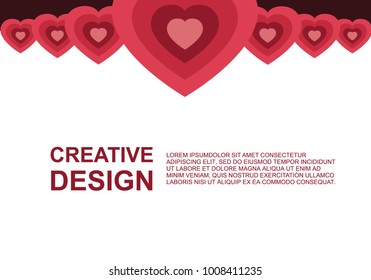 Love background. modern template design. valentine day theme. vector.