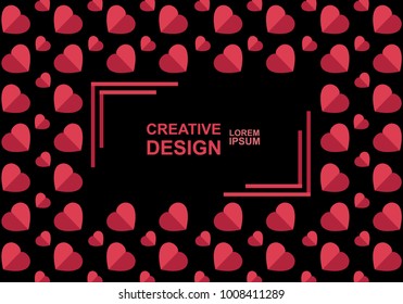 Love background. modern template design. valentine day theme. vector.