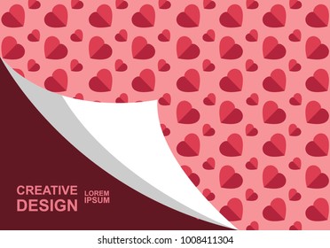 Love background. modern template design. valentine day theme. vector.