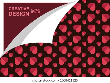 Love background. modern template design. valentine day theme. vector.