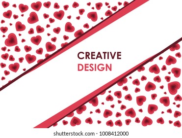 Love background. modern template design. valentine day theme. vector.