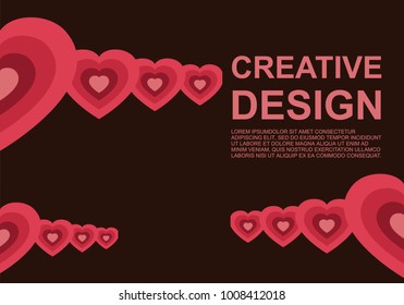 Love background. modern template design. valentine day theme. vector.