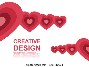 Love background. modern template design. valentine day theme. vector.