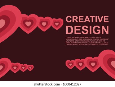Love background. modern template design. valentine day theme. vector.
