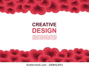 Love background. modern template design. valentine day theme. vector.