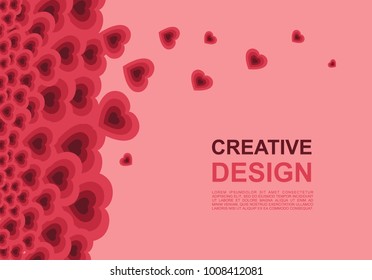 Love background. modern template design. valentine day theme. vector.