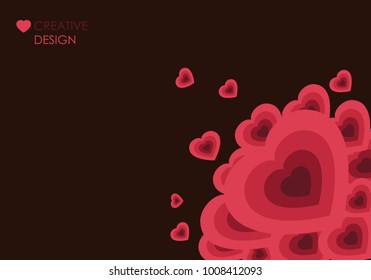 Love background. modern template design. valentine day theme. vector.