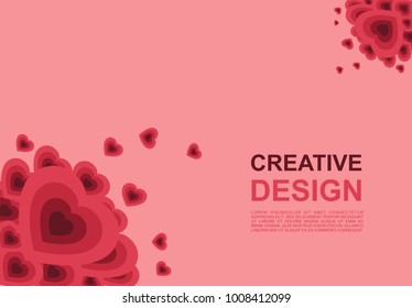 Love background. modern template design. valentine day theme. vector.