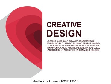 Love background. modern template design. valentine day theme. vector.