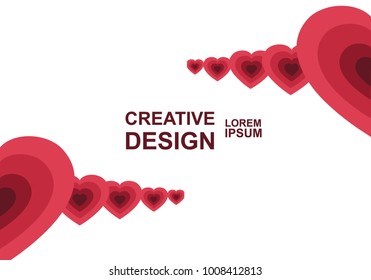 Love background. modern template design. valentine day theme. vector.