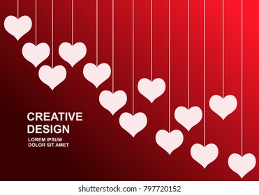 Love background. modern template design. valentine day theme.