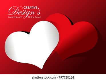 Love background. modern template design. valentine day theme.