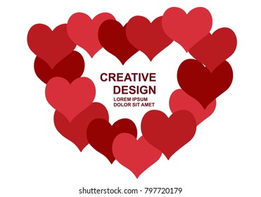 Love background. modern template design. valentine day theme.
