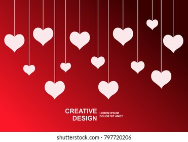Love background. modern template design. valentine day theme.