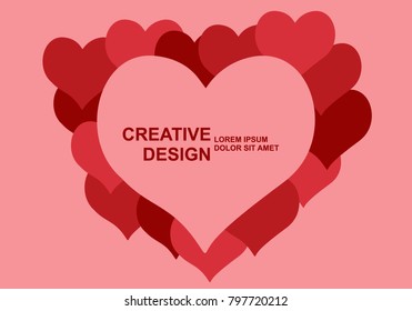 Love background. modern template design. valentine day theme.