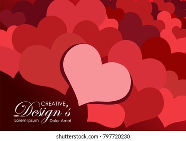 Love background. modern template design. valentine day theme.