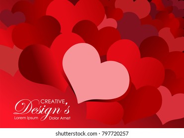 Love background. modern template design. valentine day theme.
