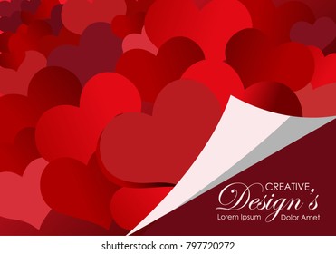 Love background. modern template design. valentine day theme.
