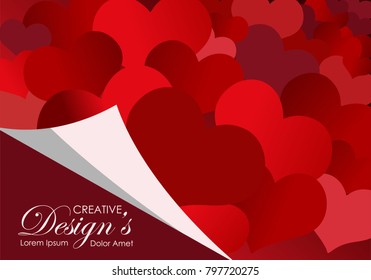 Love background. modern template design. valentine day theme.