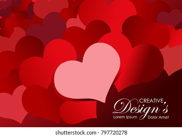 Love background. modern template design. valentine day theme.