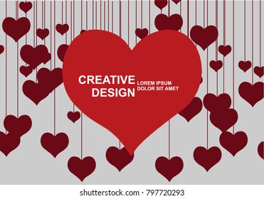 Love background. modern template design. valentine day theme.