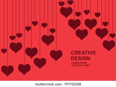 Love background. modern template design. valentine day theme.