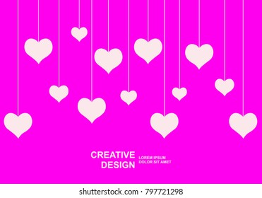 Love background. modern template design. valentine day.