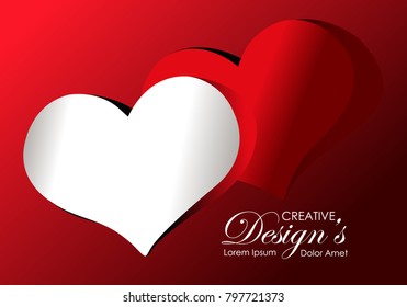 Love background. modern template design. valentine day.