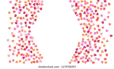      Love Background with Paper Hearts. Illustration with Love Heart for your Design.     Wedding Background for Greeting Card, Invitation or Banner. Vector illustration.