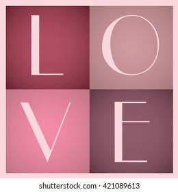 Love background pattern. Vector art.