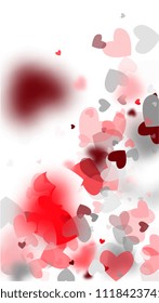  Love Background with Red and Pink Hearts. Illustration with Love Heart for your Design.  Valentines Background for Greeting Card, Invitation, Banner, Wallpaper, Flyer. Vector illustration.