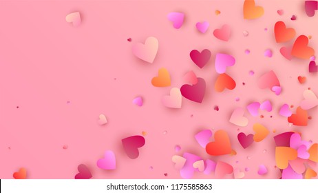 Love Background with Red and Pink Hearts. Illustration with Love Heart for your Design. Wedding Background for Greeting Card, Invitation or Banner.
Vector illustration.