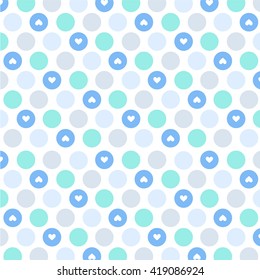 Love background - seamless pattern with hearts