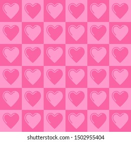 Love background Seamless Vector Pattern. Cool color in the eyes