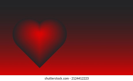 Love Background with Shape of Heart and Copy Space. Simple Clean Design