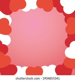 Love Background Template for Valentine Day