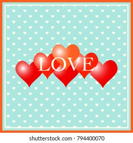 Love background. Valentines day card. Vintage style vector pattern