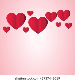 Love background vector art. Design flat element of valentine day.
