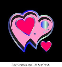 LOVE BACKGROUND VECTOR ICON BLACK