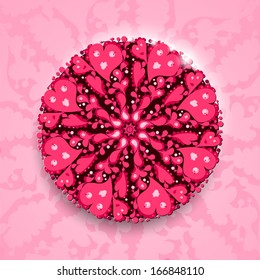 The love background. You can use it as a background for your text information or as an element your design