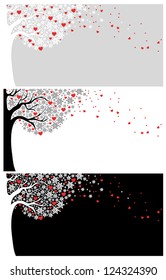 love backgrounds with tree and hearts
