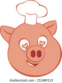I Love Bacon Pig Mascot (Vector)