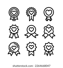 love badge icon or logo isolated sign symbol vector illustration - high quality black style vector icons
